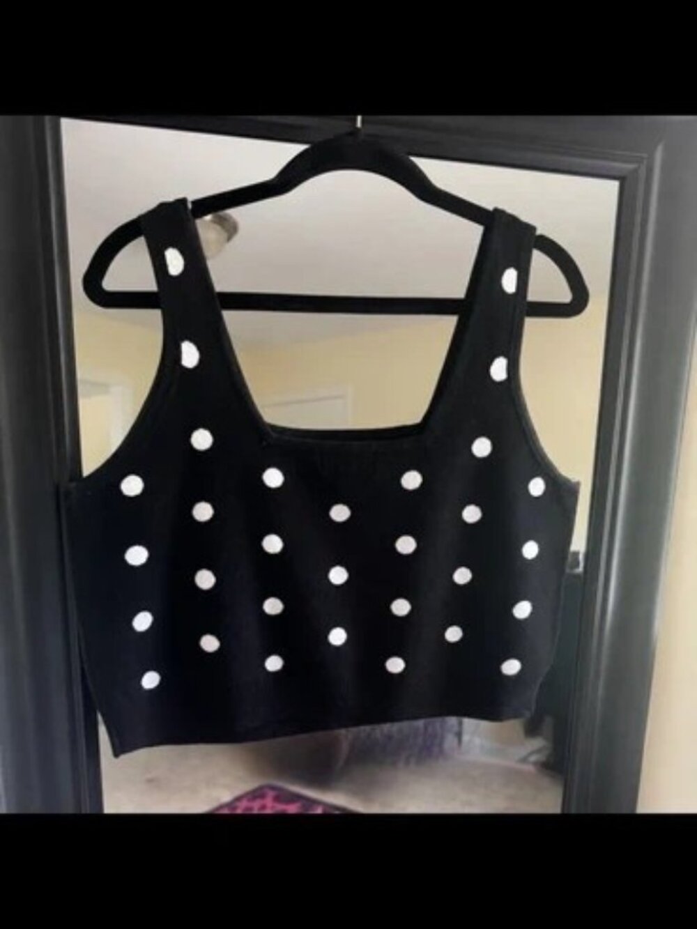 Black Knit Crop Tank